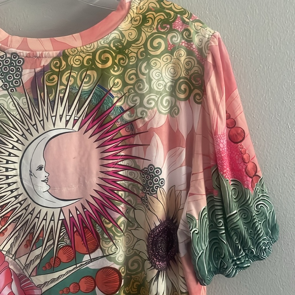 Johnny Was Short Sleeve Blouse Size XL - Picture 5 of 11